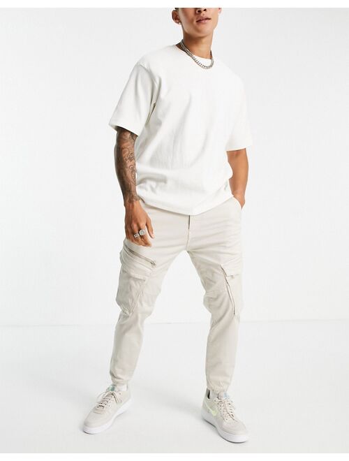 Pull&Bear cargo pants in sand