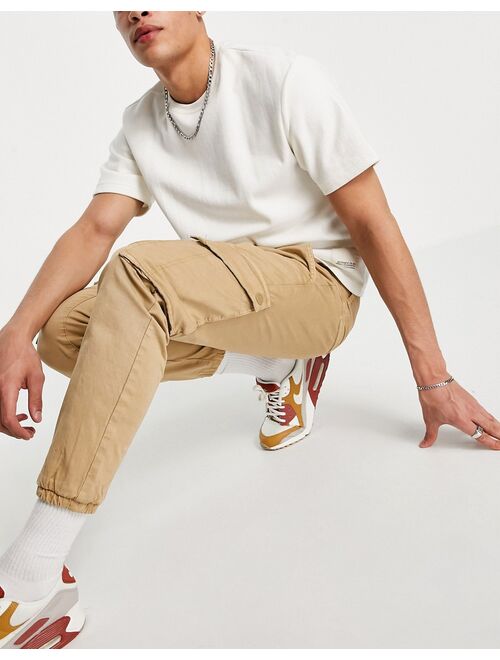 Pull&Bear cargo pants in beige