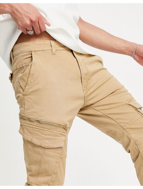 Pull&Bear cargo pants in beige