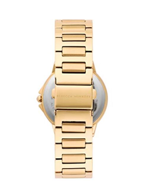 Rebecca Minkoff Women's Quartz Watch with Stainless Steel Strap, Gold, 18 (Model: 2200304)