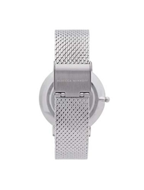 Rebecca Minkoff Women's Quartz Watch with Stainless Steel Strap, Silver, 16 (Model: 2200367)