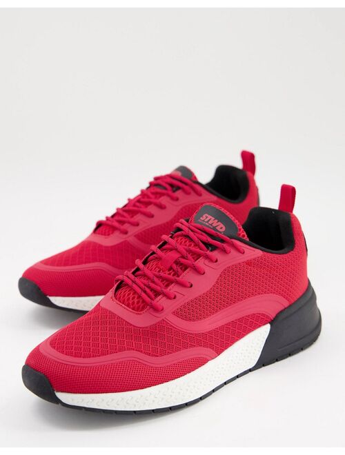 Pull&Bear runner sneakers in red