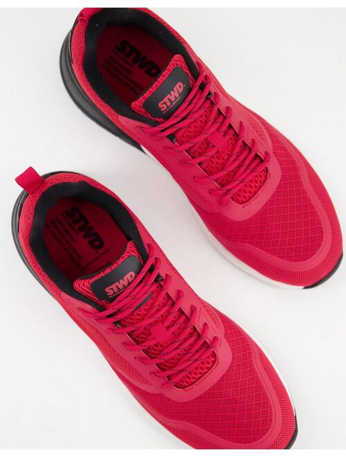 Pull&Bear runner sneakers in red