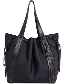 Mab Nylon Leather Tote