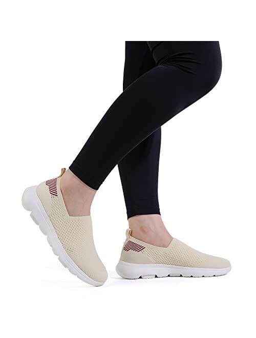 TIOSEBON Women's Walking Shoes Lightweight Slip On Travel Sneakers