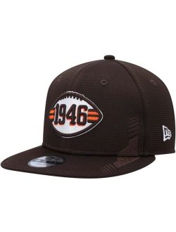 Youth Girls and Boys Brown Cleveland Browns Sideline Home 9Fifty Snapback Hat