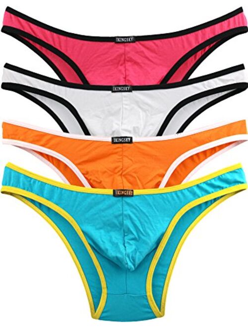 Buy Ikingsky Men S Low Rise Modal Bikini Briefs Sexy Brazilian Back Mens Underwear Online
