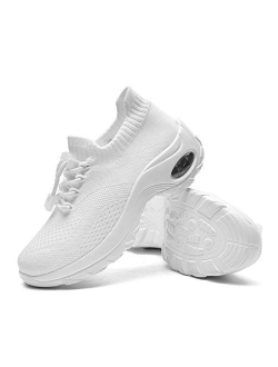 Walking Shoes for Women Tennis Running Slip On Womens Shoes Hiking Non Slip Comfortable Casual Dance Fashion Sock Sneakers