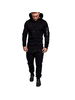 Maryia Mens Camo Tracksuit Sets 2 Piece Hoodie Sweatsuit Casual Comfy Warm Jogging Sports Pullover Suit