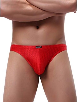 Men's Shining Briefs Sexy Big Pouch Underwear High Stretch Bluge Mens Under Panties