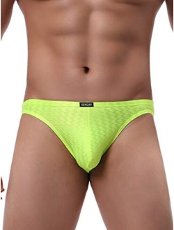 Men's Shining Briefs Sexy Big Pouch Underwear High Stretch Bluge Mens Under Panties