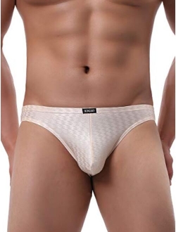 Men's Shining Briefs Sexy Big Pouch Underwear High Stretch Bluge Mens Under Panties