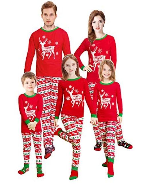 Matching Family Pajamas Christmas Sleepwear Cotton Holiday Pjs