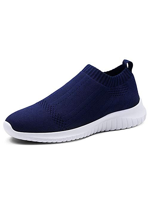 TIOSEBON Women's Walking Sock Shoes Lightweight Slip on Breathable Yoga Sneakers