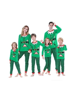 Benaive Matching Family Christmas Pajamas Set Boys Girls Holiday Pjs for Women Men Sleepwear