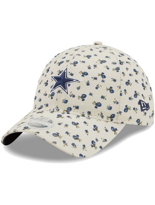 New Era Women's Cream Dallas Cowboys Floral 9TWENTY Adjustable Hat