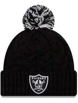 Women's Black Las Vegas Raiders Cozy Cable Cuffed Knit Hat