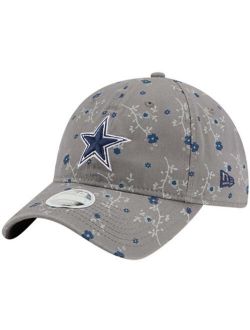 Big Girls Gray Dallas Cowboys Blossom 9TWENTY Adjustable Hat