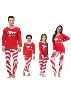 Christmas Family Matching Pajamas Sets - Organic Cotton Women Men Xmas Pjs Holiday Sleepwear with Long Sleeve Collection