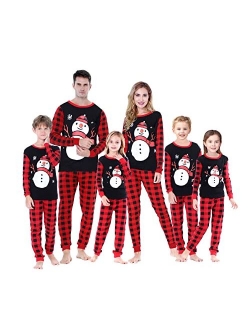 Christmas Family Matching Pajamas Sets - Organic Cotton Women Men Xmas Pjs Holiday Sleepwear with Long Sleeve Collection