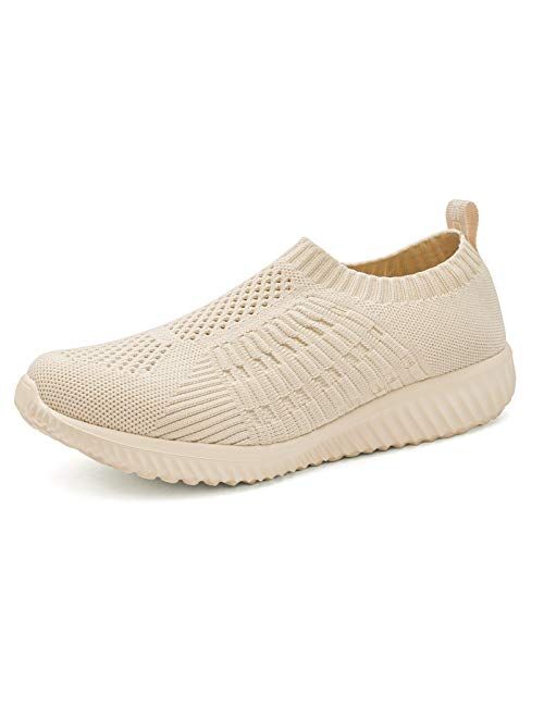 TIOSEBON Women's Athletic Walking Shoes Casual Mesh-Comfortable Work Sneakers