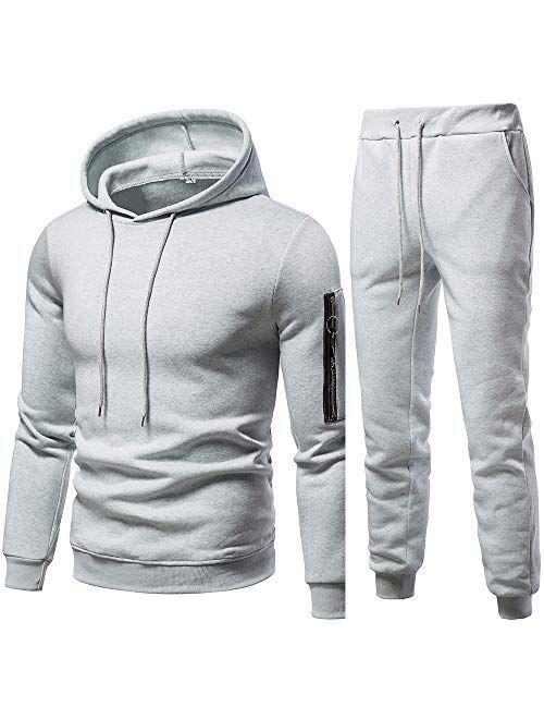 Mens Tracksuits Camo Casual Fashion Sweatsuits Hoodie Sports Suit Athletic Comfy Sets Jogging 2 Piece Running Clothing