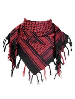 Scarf Military Shemagh Tactical Desert Keffiyeh Head Neck Scarf Arab Wrap with Tassel 43x43 inches