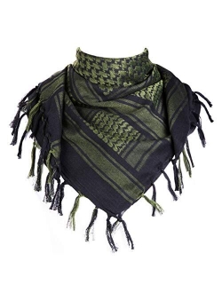 Scarf Military Shemagh Tactical Desert Keffiyeh Head Neck Scarf Arab Wrap with Tassel 43x43 inches
