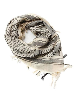 Scarf Military Shemagh Tactical Desert Keffiyeh Head Neck Scarf Arab Wrap with Tassel 43x43 inches