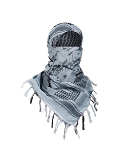 Scarf Military Shemagh Tactical Desert Keffiyeh Head Neck Scarf Arab Wrap with Tassel 43x43 inches