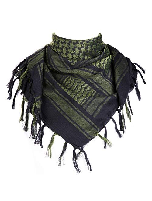 FREE SOLDIER Scarf Military Shemagh Tactical Desert Keffiyeh Head Neck Scarf Arab Wrap with Tassel 43x43 inches