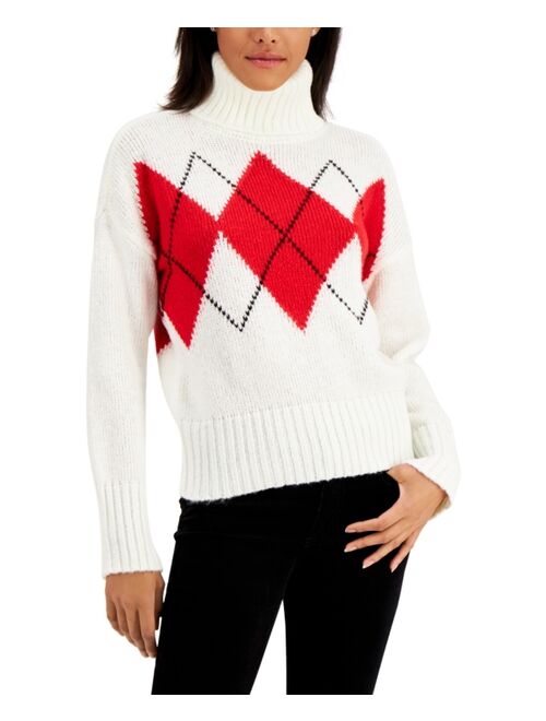 Tommy Hilfiger Argyle Turtleneck Sweater