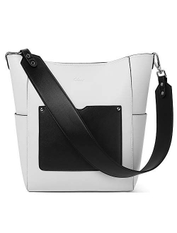 Purses and Handbags for Women Vegan Leather Designer Tote Large Hobo Shoulder Bucket Cross-body Bag