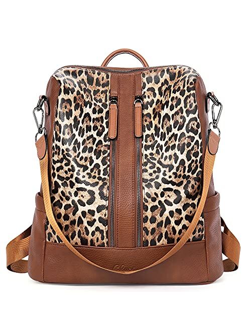 CLUCI Backpack Purse for Women Leather Fashion Travel Casual Detachable Ladies Covertible Shoulder Bag