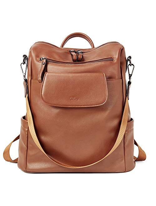 CLUCI Backpack Purse for Women Fashion Vegan Leather Designer Travel Large Convertible Ladies Shoulder Bags