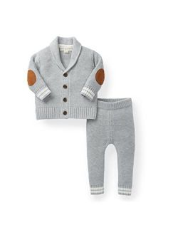 Layette Cardigan and Sweater Leggings Set