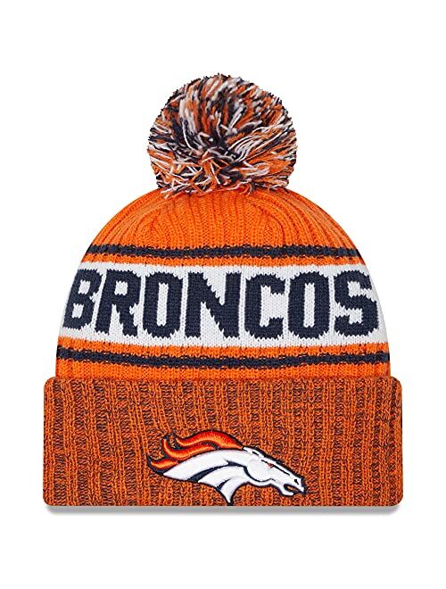 New Era Men's NFL Marl Cuffed Knit Hat with Pom