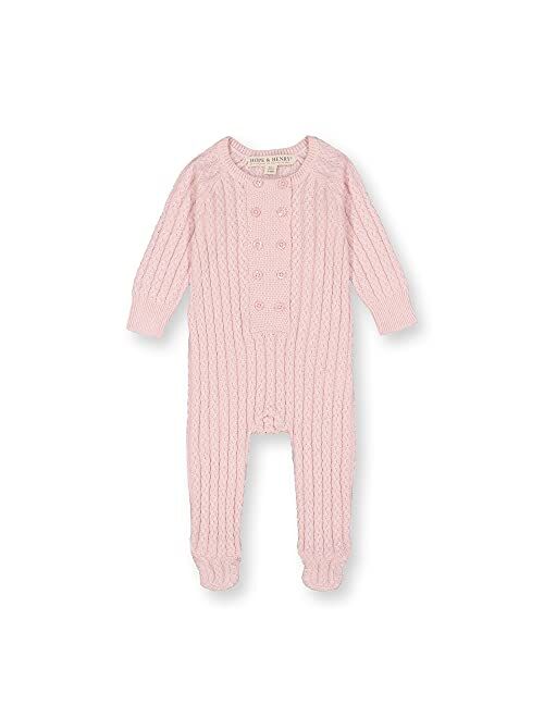 Hope & Henry Layette Baby Cable Knit Sweater Romper