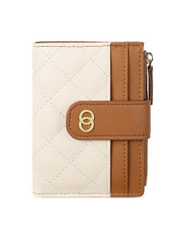 Soft Leather Small Wallets for Women Bifold Ladies Organizer Credit Card Holders with Coin Pocket Clutch Pink