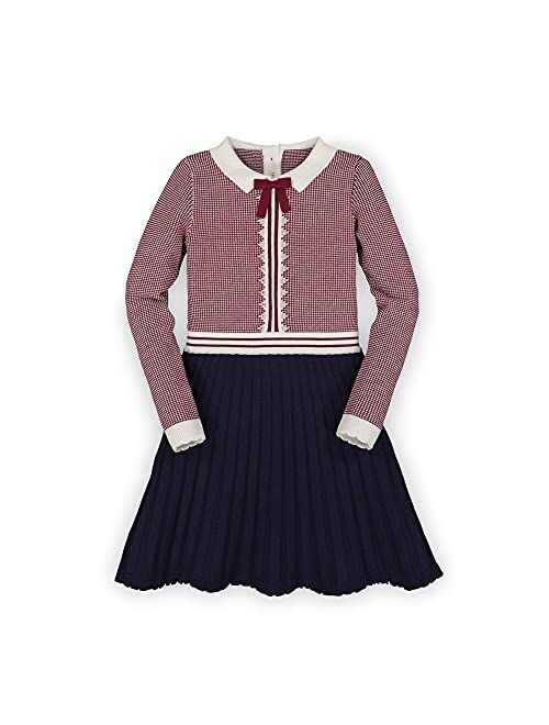 Hope & Henry Girls' French Look Ponte Dress with Bow