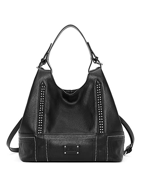 CLUCI Hobo Bags for Women Large Purse Ladies Handbag Leather Designer Shoulder Bag with Tassel