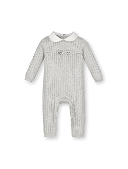 Layette Organic Cotton Long Sleeve Romper with Peter Pan Collar