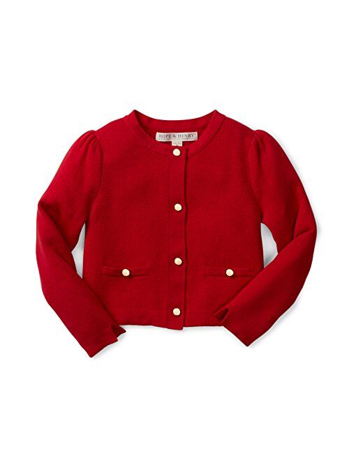 Hope & Henry Girls Milano Stitch Cardigan Sweater