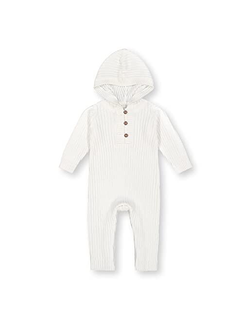 Hope & Henry Organic Cotton Sweater Romper with Button Front