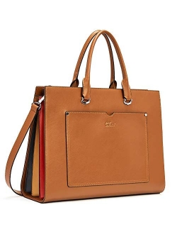 Women Laptop Bag Leather 15.6 Inch Slim Business Ladies Briefcase Shoulder Bag