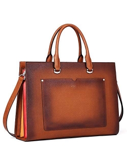 Women Laptop Bag Leather 15.6 Inch Slim Business Ladies Briefcase Shoulder Bag