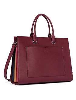 Women Laptop Bag Leather 15.6 Inch Slim Business Ladies Briefcase Shoulder Bag