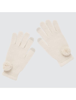 GIRLS HEATTECH KNITTED GLOVES