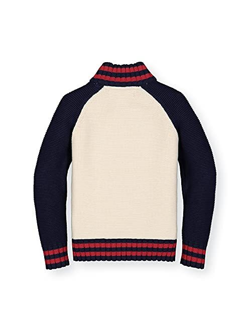 Hope & Henry Boys' Long Sleeve Half Zip Pullover Sweater