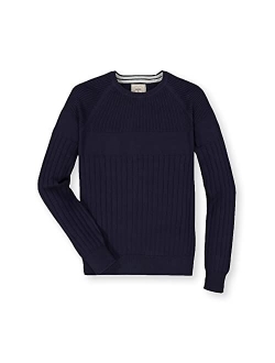 Men's Long Sleeve Herringbone Cable Pullover Sweater